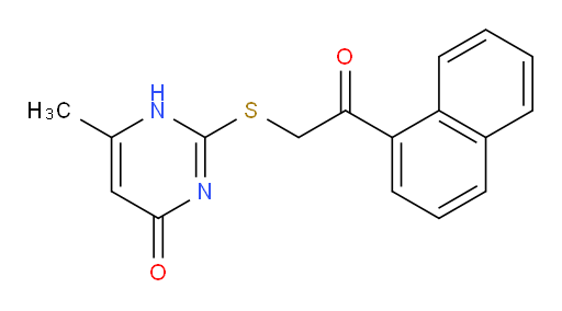 6-Methyl-2-[[2-(1-naphthalenyl)-2-oxoethyl]thio]-4(3H)-pyrimidinone (ACI)