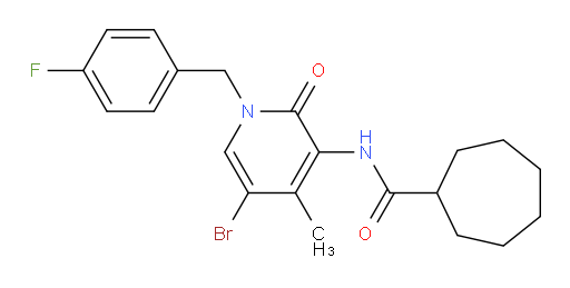 N-[5-Bromo-1-[(4-fluorophenyl)methyl]-1,2-dihydro-4-methyl-2-oxo-3-pyridinyl]cycloheptanecarboxamide (ACI)