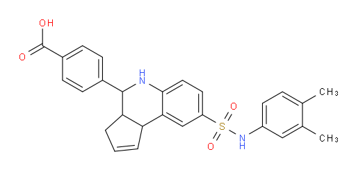 Benzoic acid, 4-[8-[[(3,4-dimethylphenyl)amino]sulfonyl]-3a,4,5,9b-tetrahydro-3H-cyclopenta[c]quinolin-4-yl]- (ZCI)
