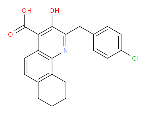 2-[(4-Chlorophenyl)methyl]-7,8,9,10-tetrahydro-3-hydroxybenzo[h]quinoline-4-carboxylic acid (ACI)