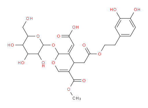 4-[2-(3,4-Dihydroxyphenyl)ethyl] (2S,3E,4S)-3-(carboxymethylene)-2-(β-D-glucopyranosyloxy)-3,4-dihydro-5-(methoxycarbonyl)-2H-pyran-4-acetate (ACI)