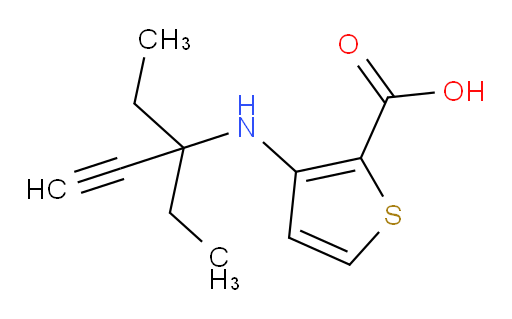 3-[(1,1-Diethyl-2-propyn-1-yl)amino]-2-thiophenecarboxylic acid (ACI)