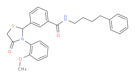 3-[3-(2-Methoxyphenyl)-4-oxo-2-thiazolidinyl]-N-(4-phenylbutyl)benzamide (ACI)