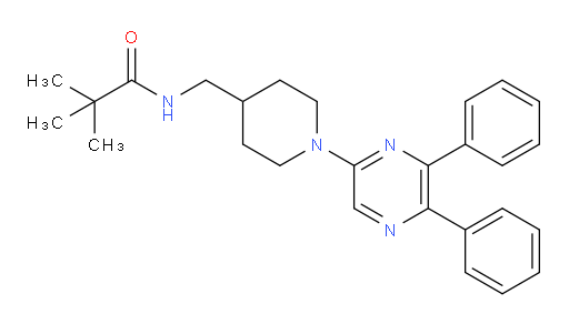 N-[[1-(5,6-Diphenyl-2-pyrazinyl)-4-piperidinyl]methyl]-2,2-dimethylpropanamide (ACI)