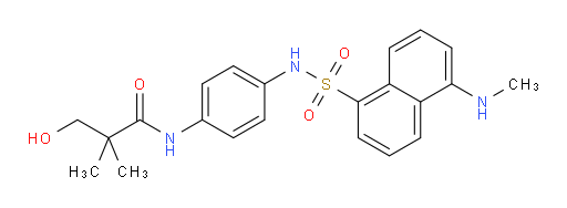 3-Hydroxy-2,2-dimethyl-N-[4-[[[5-(methylamino)-1-naphthalenyl]sulfonyl]amino]phenyl]propanamide (ACI)