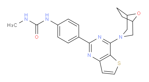 N-Methyl-N′-[4-[4-(8-oxa-3-azabicyclo[3.2.1]oct-3-yl)thieno[3,2-d]pyrimidin-2-yl]phenyl]urea (ACI)