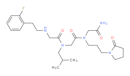 N-[2-(2-Fluorophenyl)ethyl]glycyl-N-(2-methylpropyl)glycyl-N2-[3-(2-oxo-1-pyrrolidinyl)propyl]glycinamide (ACI)