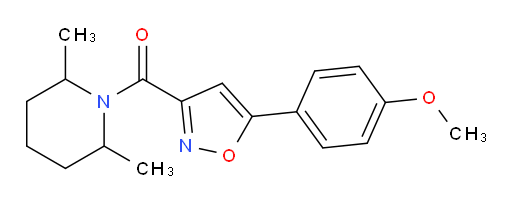 Methanone, (2,6-dimethyl-1-piperidinyl)[5-(4-methoxyphenyl)-3-isoxazolyl]- (ACI)