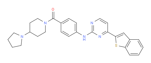 [4-[(4-Benzo[b]thien-2-yl-2-pyrimidinyl)amino]phenyl][4-(1-pyrrolidinyl)-1-piperidinyl]methanone (ACI)