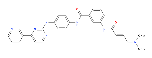 3-[[4-(Dimethylamino)-1-oxo-2-buten-1-yl]amino]-N-[4-[[4-(3-pyridinyl)-2-pyrimidinyl]amino]phenyl]benzamide (ACI)