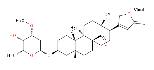 4-[(3S,4aR,6aR,9R,10R,12aR,12bS)-3-[(2,6-Dideoxy-3-O-methyl-β-D-lyxo-hexopyranosyl)oxy]tetradecahydro-10,12b-dimethyl-13-oxo-1H-6a,10-methanocycloocta[a]naphthalen-9-yl]-2(5H)-furanone (ACI)