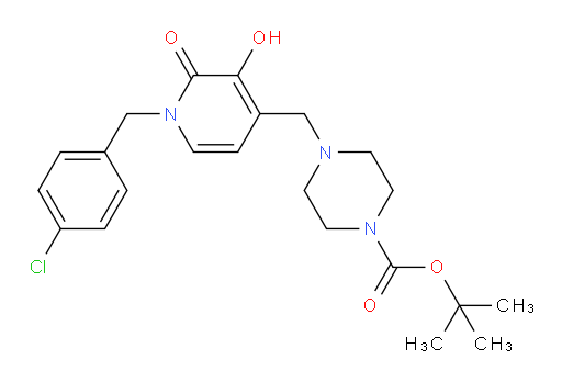 tert-Butyl 4-((1-(4-chlorobenzyl)-3-hydroxy-2-oxo-1,2-dihydropyridin-4-yl)methyl)piperazine-1-carboxylate