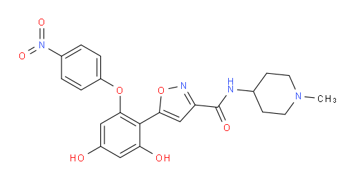 5-[2,4-Dihydroxy-6-(4-nitrophenoxy)phenyl]-N-(1-methyl-4-piperidinyl)-3-isoxazolecarboxamide (ACI)