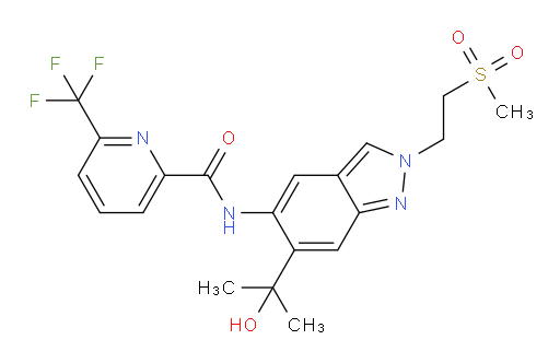 N-[6-(1-Hydroxy-1-methylethyl)-2-[2-(methylsulfonyl)ethyl]-2H-indazol-5-yl]-6-(trifluoromethyl)-2-pyridinecarboxamide (ACI)