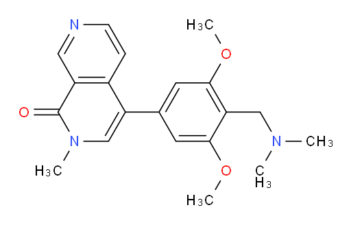 4-[4-[(Dimethylamino)methyl]-3,5-dimethoxyphenyl]-2-methyl-2,7-naphthyridin-1(2H)-one (ACI)