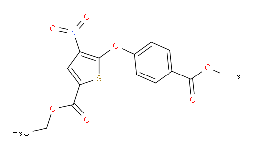 Ethyl 5-[4-(methoxycarbonyl)phenoxy]-4-nitro-2-thiophenecarboxylate (ACI)