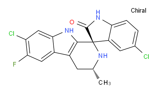 (1′S,3′R)-5,7′-Dichloro-6′-fluoro-2′,3′,4′,9′-tetrahydro-3′-methylspiro[3H-indole-3,1′-[1H]pyrido[3,4-b]indol]-2(1H)-one (ACI)