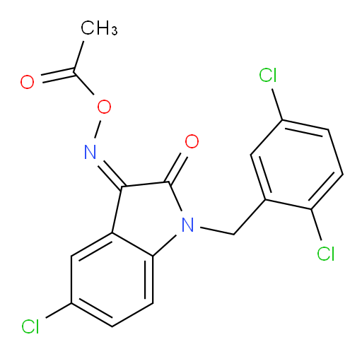 5-Chloro-1-[(2,5-dichlorophenyl)methyl]-1H-indole-2,3-dione 3-(O-acetyloxime) (ACI)