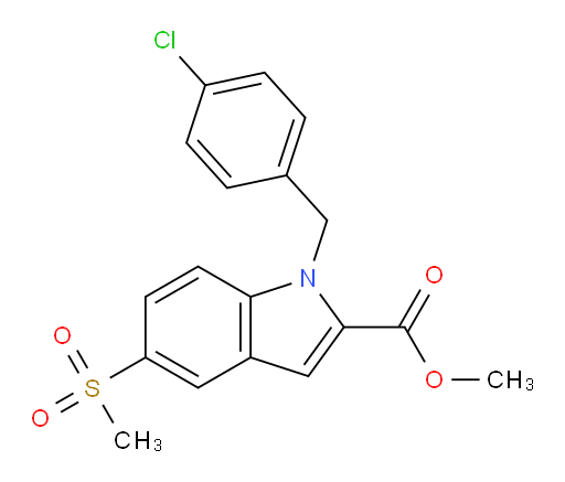 Methyl 1-[(4-chlorophenyl)methyl]-5-(methylsulfonyl)-1H-indole-2-carboxylate (ACI)