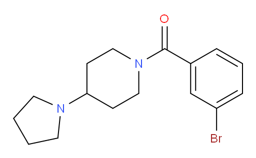 (3-Bromophenyl)[4-(1-pyrrolidinyl)-1-piperidinyl]methanone (ACI)
