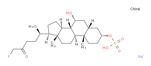 26,27-Dinorcholestan-24-one, 25-fluoro-7-hydroxy-3-(sulfooxy)-, sodium salt (1:1), (3α,5β,7α)- (ACI)