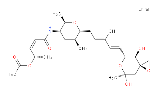 (2Z,4S)-4-(Acetyloxy)-N-[(2R,3R,5S,6S)-6-[(2E,4E)-5-[(3R,4R,5R,7S)-4,7-dihydroxy-7-methyl-1,6-dioxaspiro[2.5]oct-5-yl]-3-methyl-2,4-pentadien-1-yl]tetrahydro-2,5-dimethyl-2H-pyran-3-yl]-2-pentenamide (ACI)