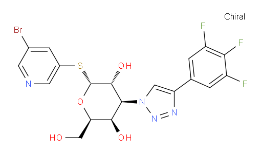 5-Bromo-3-pyridinyl 3-deoxy-1-thio-3-[4-(3,4,5-trifluorophenyl)-1H-1,2,3-triazol-1-yl]-α-D-galactopyranoside (ACI)