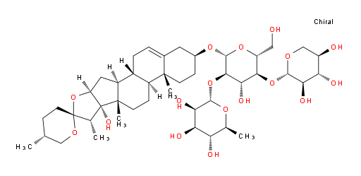 Pennogenin 3-O-α-L-rhamnopyranosyl-(1→2)-β-D-xylopyranosyl-(1→4)-β-D-glucopyranoside