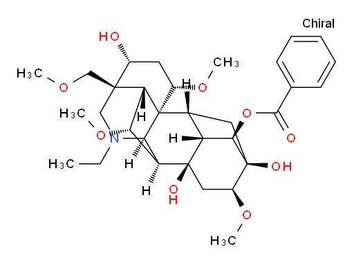 Aconitane-3,8,13,14-tetrol, 20-ethyl-1,6,16-trimethoxy-4-(methoxymethyl)-, 14-benzoate, (1α,3α,6α,14α,16β)- (9CI, ACI)