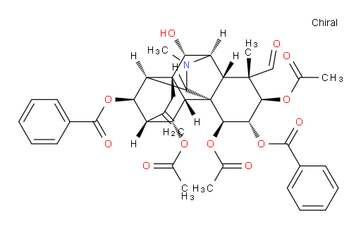 (1S,2R,3R,4S,4aS,5R,6aR,6bS,7S,8R,10aR,11R,11aR,12S,13S)-1,3,12-Tris(acetyloxy)-2,7-bis(benzoyloxy)dodecahydro-13-hydroxy-4,6-dimethyl-9-methylene-11H-5,10a:8,11-Dimethano-1H-indeno[1,2-c]isoindole-4-carboxaldehyde (ACI)