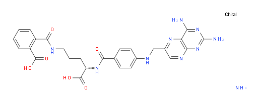 Benzoic acid, 2-[[[(4S)-4-carboxy-4-[[4-[[(2,4-diamino-6-pteridinyl)methyl]amino]benzoyl]amino]butyl]amino]carbonyl]-, ammonium salt (1:1) (ACI)