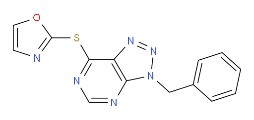 7-(2-Oxazolylthio)-3-(phenylmethyl)-3H-1,2,3-triazolo[4,5-d]pyrimidine (ACI)