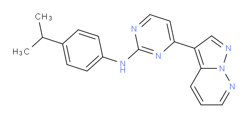 N-[4-(1-Methylethyl)phenyl]-4-pyrazolo[1,5-b]pyridazin-3-yl-2-pyrimidinamine (ACI)