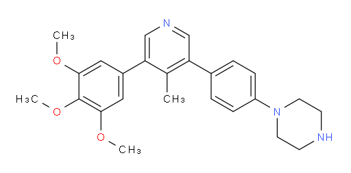 1-[4-[4-Methyl-5-(3,4,5-trimethoxyphenyl)-3-pyridinyl]phenyl]piperazine (ACI)