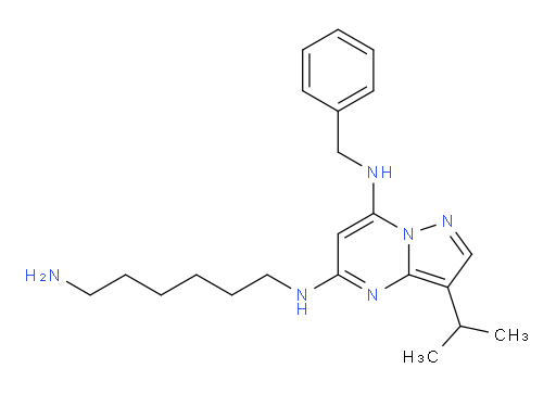 N5-(6-Aminohexyl)-3-(1-methylethyl)-N7-(phenylmethyl)pyrazolo[1,5-a]pyrimidine-5,7-diamine (ACI)