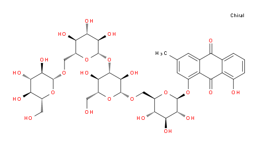 1-[(O-β-D-Glucopyranosyl-(1→6)-O-β-D-glucopyranosyl-(1→3)-O-β-D-glucopyranosyl-(1→6)-β-D-glucopyranosyl)oxy]-8-hydroxy-3-methyl-9,10-anthracenedione (ACI)