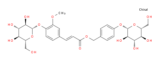 4-[[[(2E)-3-[4-(β-D-Glucopyranosyloxy)-3-methoxyphenyl]-1-oxo-2-propen-1-yl]oxy]methyl]phenyl β-D-glucopyranoside (ACI)