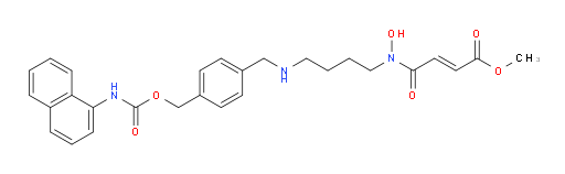 Methyl (2E)-4-[hydroxy[4-[[[4-[[[(1-naphthalenylamino)carbonyl]oxy]methyl]phenyl]methyl]amino]butyl]amino]-4-oxo-2-butenoate (ACI)