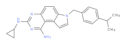 N3-Cyclopropyl-7-[[4-(1-methylethyl)phenyl]methyl]-7H-pyrrolo[3,2-f]quinazoline-1,3-diamine (ACI)