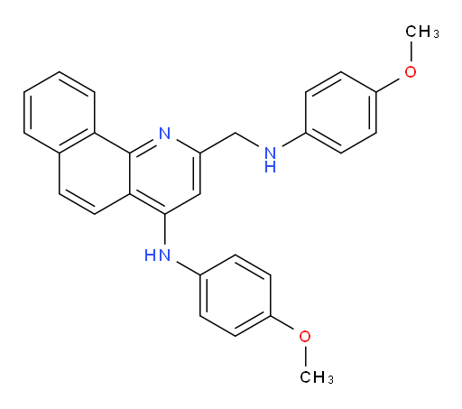Benzo[h]quinoline-2-methanamine, N-(4-methoxyphenyl)-4-[(4-methoxyphenyl)amino]- (ACI)
