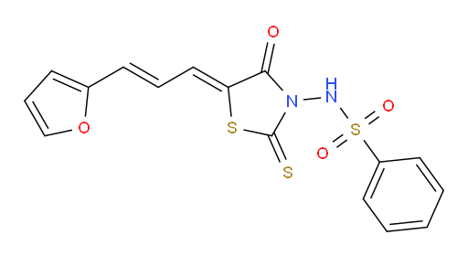 Benzenesulfonamide, N-[(5Z)-5-[(2E)-3-(2-furanyl)-2-propen-1-ylidene]-4-oxo-2-thioxo-3-thiazolidinyl]- (ZCI)