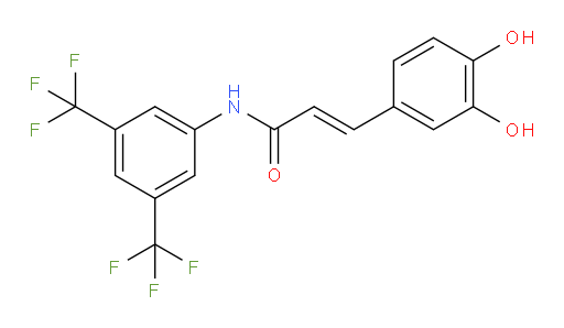 (2E)-N-[3,5-Bis(trifluoromethyl)phenyl]-3-(3,4-dihydroxyphenyl)-2-propenamide (ACI)