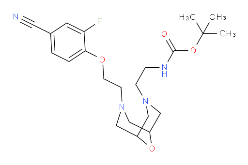 1,1-Dimethylethyl N-[2-[7-[2-(4-cyano-2-fluorophenoxy)ethyl]-9-oxa-3,7-diazabicyclo[3.3.1]non-3-yl]ethyl]carbamate (ACI)