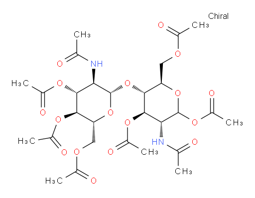 D-Glucopyranose, 2-(acetylamino)-2-deoxy-4-O-[3,4,6-tri-O-acetyl-2-(acetylamino)-2-deoxy-β-D-glucopyranosyl]-, 1,3,6-triacetate (9CI, ACI)