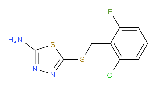 5-[[(2-Chloro-6-fluorophenyl)methyl]thio]-1,3,4-thiadiazol-2-amine (ACI)