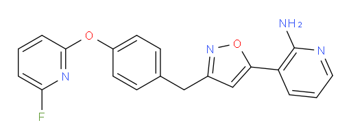 3-[3-[[4-[(6-Fluoro-2-pyridinyl)oxy]phenyl]methyl]-5-isoxazolyl]-2-pyridinamine (ACI)
