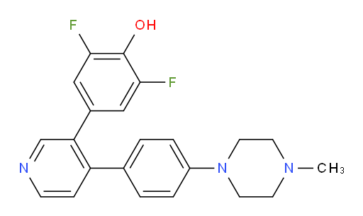 2,6-Difluoro-4-[4-[4-(4-methyl-1-piperazinyl)phenyl]-3-pyridinyl]phenol (ACI)