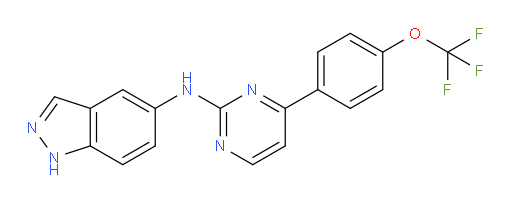 N-[4-[4-(Trifluoromethoxy)phenyl]-2-pyrimidinyl]-1H-indazol-5-amine (ACI)