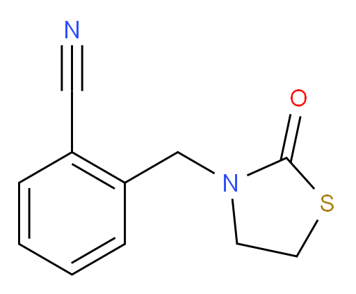 Benzonitrile, 2-[(2-oxo-3-thiazolidinyl)methyl]- (9CI, ACI)