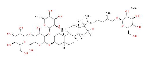 (3β,5α,25R)-26-(β-D-Glucopyranosyloxy)furost-20(22)-en-3-yl O-6-deoxy-α-L-mannopyranosyl-(1→2)-O-[β-D-glucopyranosyl-(1→4)]-β-D-galactopyranoside (ACI)